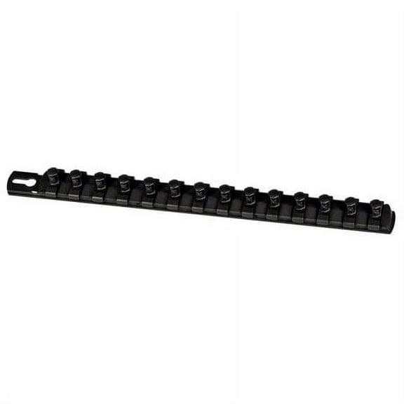 ERNST Mfg 8424 BK 13" Long Socket Rail w/14, 3/8" Twist Lock Clips