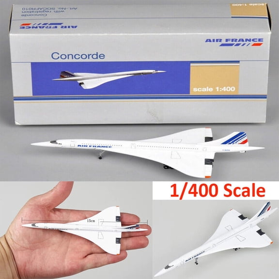 EROCK 1/400 Scale Air France Model Toy Concorde Plane Diecast 1976-2003 Collection