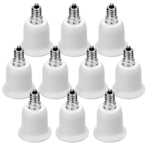 EROCK 10 Pack E12 to E26 / E27 Socket Adapter Chandelier Converter Light Base Adapter