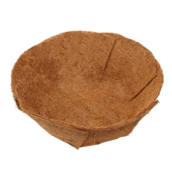 EROCK 2PCS Round Replacement Coco Liner for Hanging Basket - 24 inch Foldable Coco Pad for 16/14 / 12 inch Coconut Fiber Plant Basket Liner, Garden Planter Flower Pot (Round)