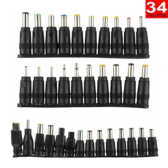EROCK 34 Tips Universal Charger Power Supply Adapter Plug Jack Kit For Laptop Notebook