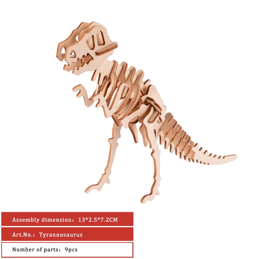 EROCK 3D Puzzle Tyrannosaurus Dinosaur Wood Craft Construction Model ...