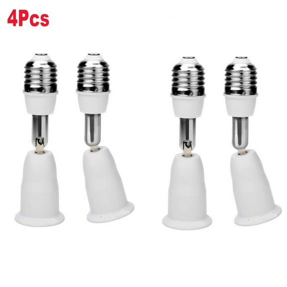 EROCK 4 Pack 90 E26/E27 Light Adjustable Vertical Socket Extender 4.5 Inch Extension