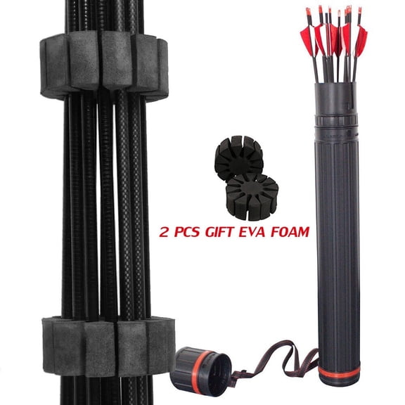 EROCK 43" Adjustable Hunting Arrows Shoulder Quiver Tube Quiver Case w/ 2 Foam Hold