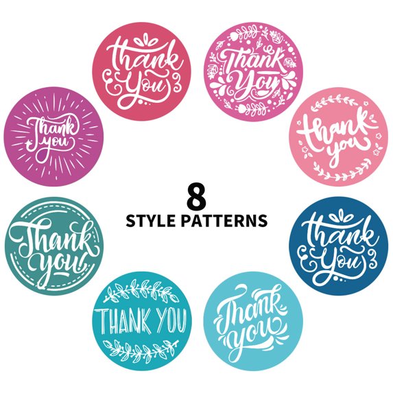 EROCK 500Pcs 1.5" Thank You Stickers Thank You For Supporting Small Business Labels