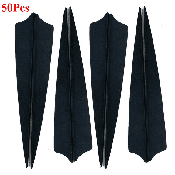 EROCK 50Pcs 3" 4inch Archery Arrow Vanes Shield Fletching Bow DIY TPU Fletches Feather