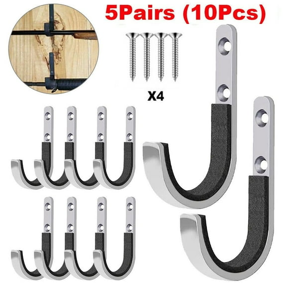 EROCK 5Pair Gun Rack Storage Rifles Wall Mount Hangers Shotgun Hooks Archery Bow Steel
