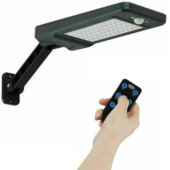 EROCK 60 LED Solar Outdoor Waterproof Lamp +Remote PIR Motion Sensor Street Wall Light