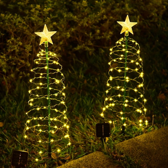 EROCK Christmas Tree Lights Solar 70 LED Lighted Tree Spiral Garden Pathway Decoration