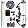 thumbnail image 1 of EROCK Compound Bow Kit W/4pcs Arrows Right Hand Target Practice Hunting Youth 15-29lbs, 1 of 20