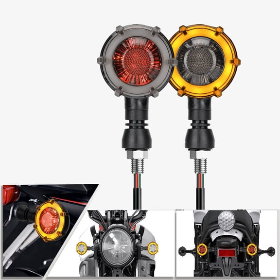 EROCK Motorcycle LED Turn Signal Tail Light Bullet Blinker Brake Red Amber For Harley