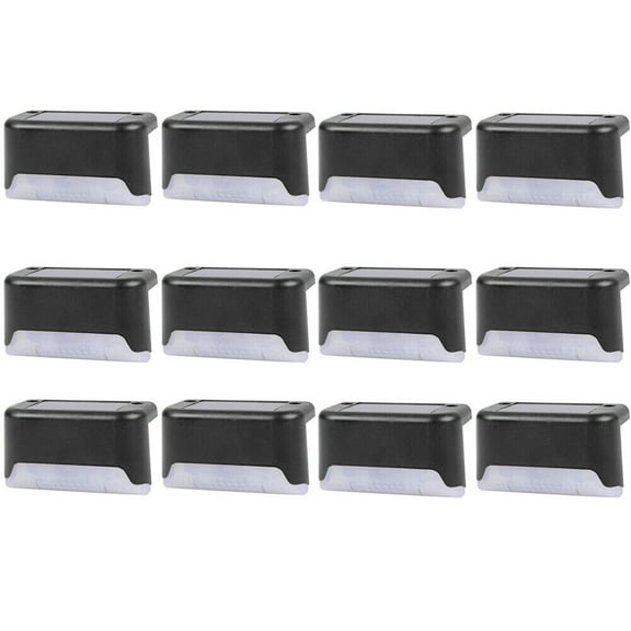 EROCK Solar Deck Lights 4/8/12/16Pcs, Outdoor Step Light Waterproof Led Solar Lamp for Steps Fence Deck Railing Stairs, Warm White