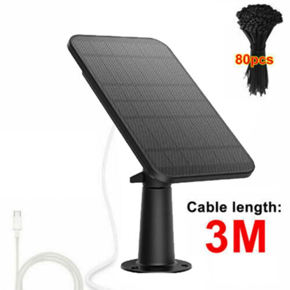 EROCK Solar Panel 9.8ft for Eufy Eufycam Cam E/2C/E/2 Pro Wall Mount w/USB Power Cable