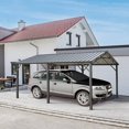 thumbnail image 1 of EROMMY 10'x16' Metal Carport Heavy Duty, Multi-Use Shelter with Powder-Coated Steel Roof and Frame, Portable Car Garage Kit for All Weather, Outdoor Carport for Vehicle, Truck and Boat, 1 of 9
