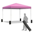 thumbnail image 1 of Erommy 10x10 ft Pop Up Canopy Tent, Easy Up Outdoor Canopy with Wheeled Bag, 4 Sand Bags, 4 Ropes and 8 Spikes,Pink, 1 of 7