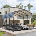thumbnail image 1 of Erommy 14x20 FT RV Metal Carport, Heavy Duty Car-Shelter with Galvanized Roof and Powder-Coated Frame for RV, 2 Cars and Boat, 1 of 9