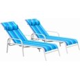 thumbnail image 1 of EROMMY All-Weather Textiline Recliner Chairs Set of 2 with Adjustable Backrest,Out Door Chaise Lounge Chairs & Ergonomic Armrest, for Outside Patio Beach, Yard and Pool, 1 of 16