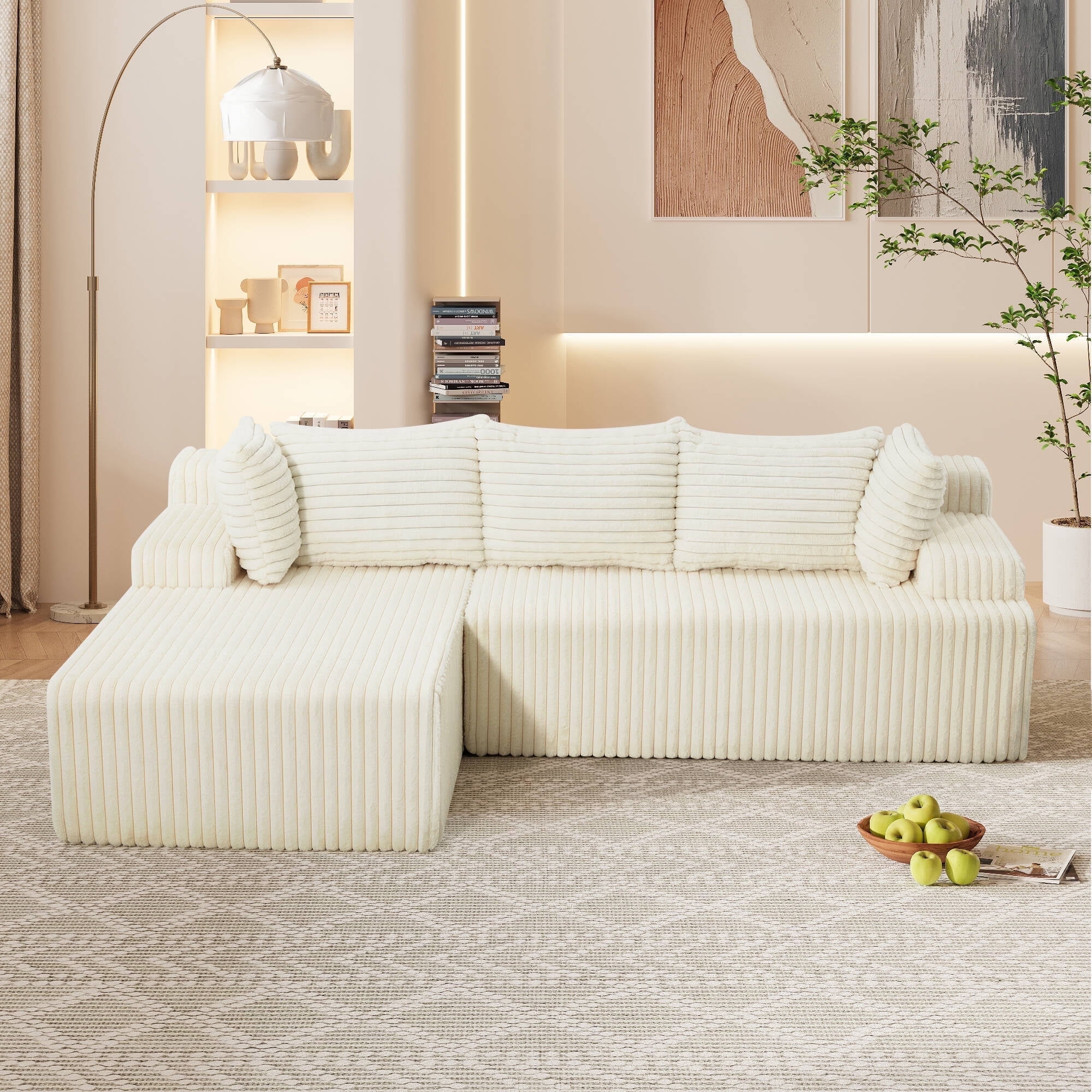 EROMMY Boneless Couch, Upholstered Cloud Sectional Sofa with Deep