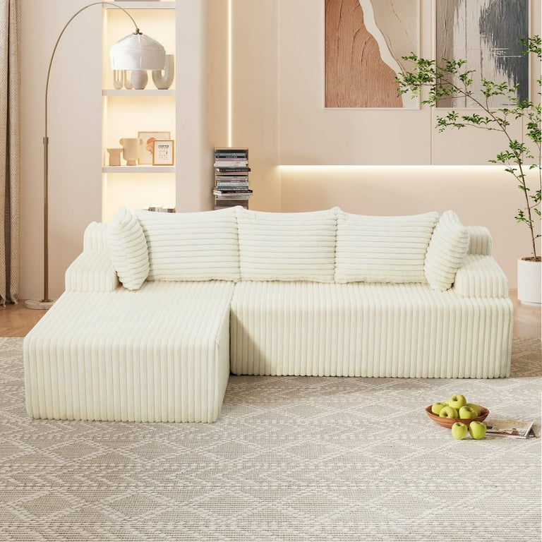EROMMY Boneless Couch, Upholstered Cloud Sectional Sofa with Deep