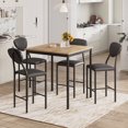 thumbnail image 1 of EROMMY Dining Table Set for 4, Modern Kitchen Table and Chairs with PU Leather Upholstery, Wood Dining Table with Chairs for Small Space, Dining Room, 1 of 10