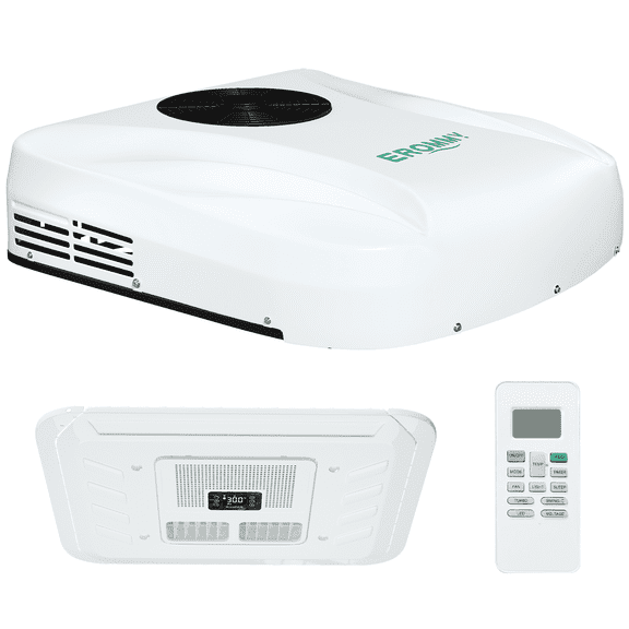 EROMMY RV Air Conditioner – Non-Ducted, Ultra Quiet, Low-Profile Design, Auto Swing Airflow, Low Power Consumption for RVs, Trucks, Campers, 10000 BTU