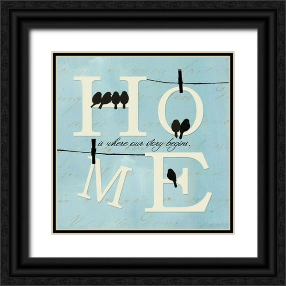 ERR, Pela 26x26 Black Ornate Wood Framed with Double Matting Museum Art Print Titled - Well Said II