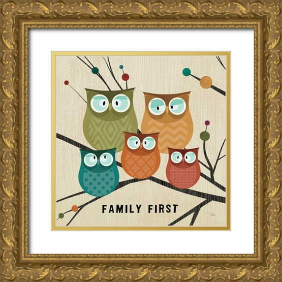 ERR, Pela 26x26 Gold Ornate Wood Framed with Double Matting Museum Art Print Titled - Flying Colors II
