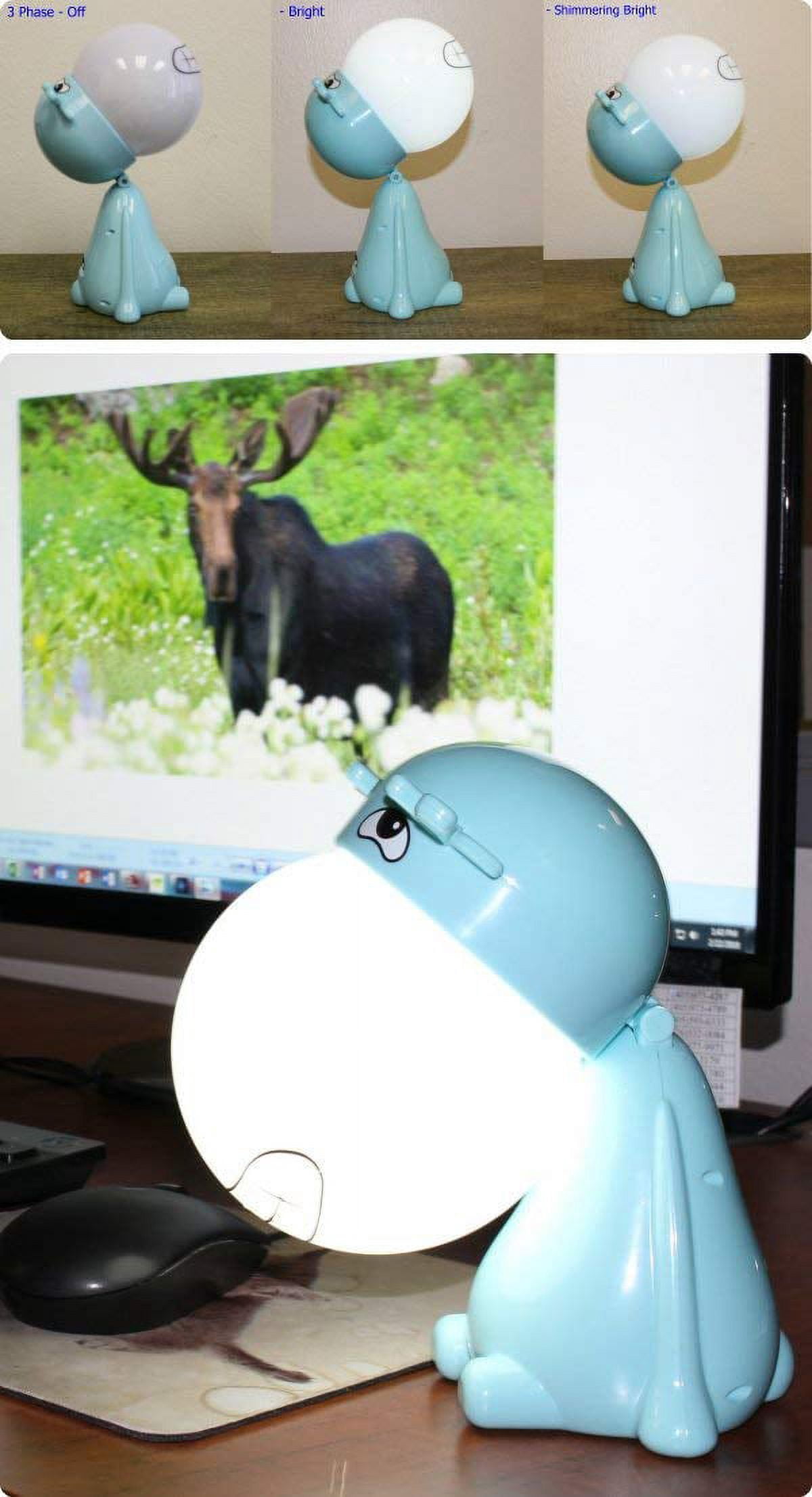ERROR 9" LED Desk Nightlight Touch Control w USB Cable Adjustable Brightness in Nice Gift Package -D