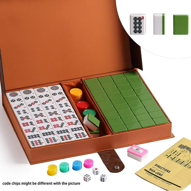 ERROR Chinese Numbered X-Large Tiles Mahjong Set. 144 Tiles 1.5 " Easy-To-Read Game set / Complete set M36PH-1
