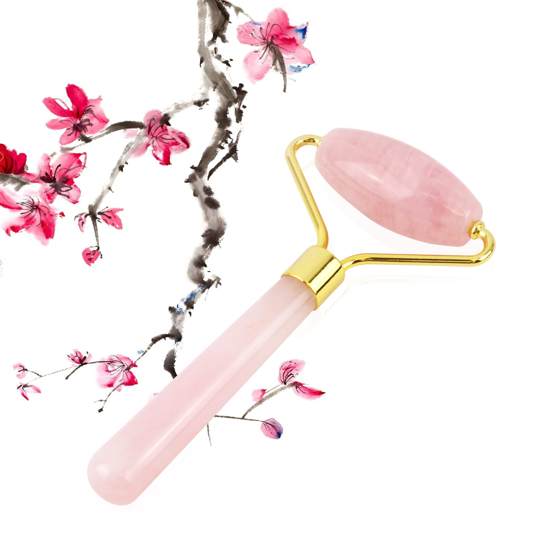 ERROR Pink Jade Rose Quartz Face Facial Roller Anti-Aging Roller Premium Authentic Jade Stone Massager GREAT BEAUTY GIFT EHD