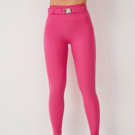 uublik Pants for Women High Waist Jeggings Skinny Pants Pull on Leggings Trendy Casual Pants, Hot Pink