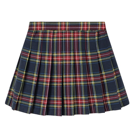 LRen Uniform Skirts for Girls Mini Pleated Skirt Uniform Skirts for Girl High Waisted Skorts with Shorts Casual Sports Y2K Skirts