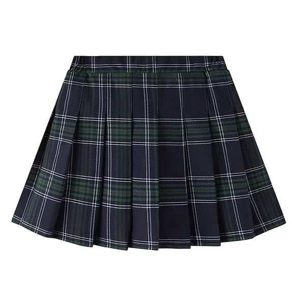 LRen Uniform Skirts for Girls Mini Pleated Skirt Uniform Skirts for Girl High Waisted Skorts with Shorts Casual Sports Y2K Skirts