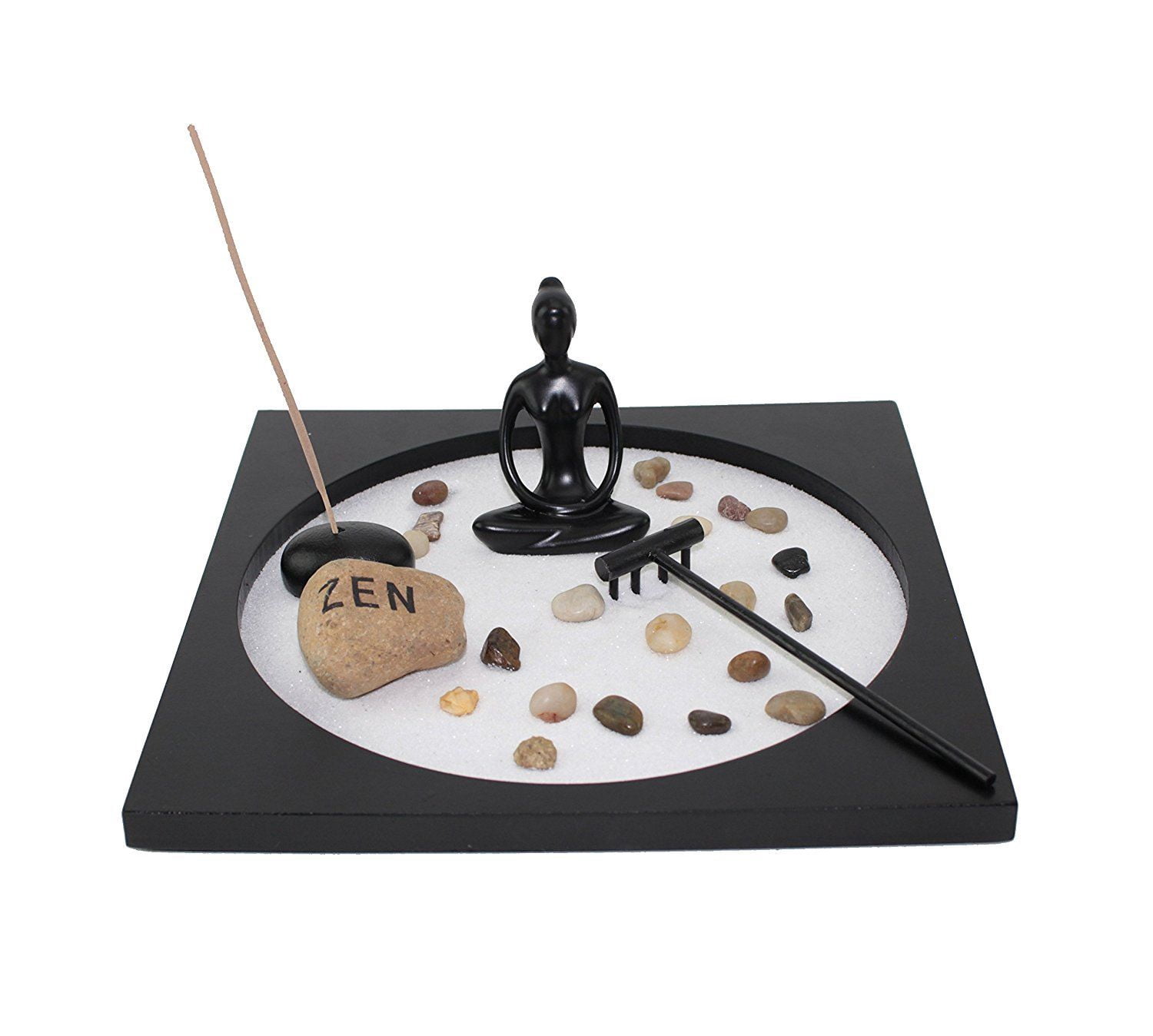 ERROR Tabletop Taiji Buddha Zen Garden Sand Rock Incense Burner Gift & Home Decor