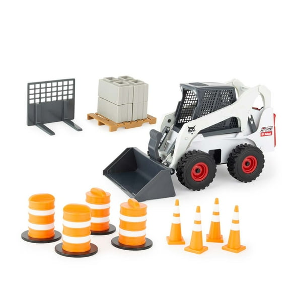 ERTL 1/16 Big Farm Bobcat S450 Skid Steer Set with Accessories, 47259-Set