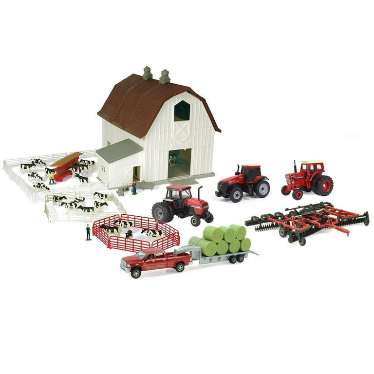 ERTL 1/64 Dairy Farm Play Set, Case IH Die-cast Equipment, Tractor