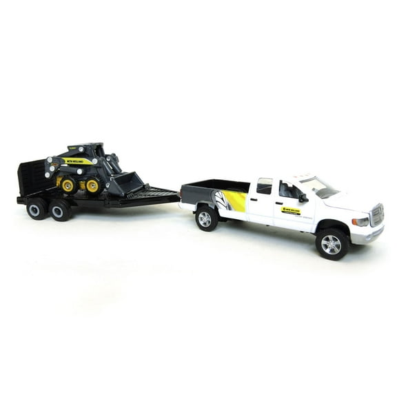 ERTL 1/64 Dodge Pickup with Trailer and New Holland L170 Skid Steer 13862