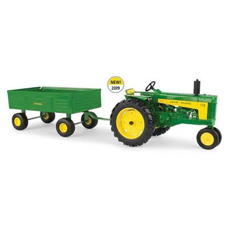 ERTL 1 by 16 Scale John Deere 730 Tractor with Barge Wagon Toy