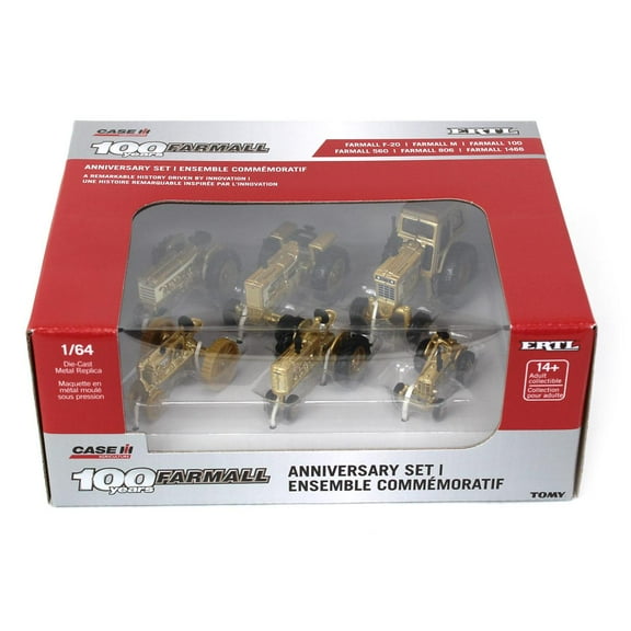 ERTL Gold Chase 1/64 Limited Edition Farmall 100th Anniversary Set 44301-Gold