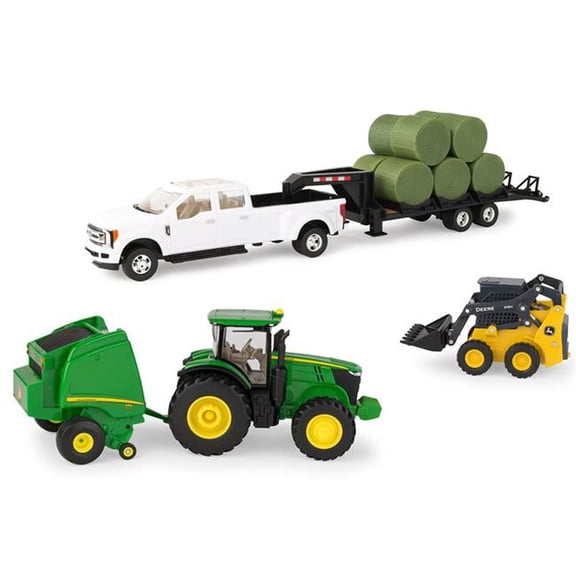 ERTL  John Deere Round Hay Bale Playset