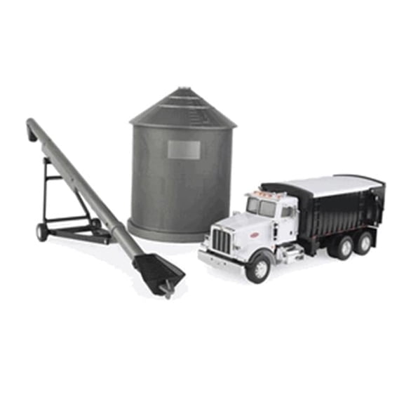 ERTL Peterbilt Model 367 Straight Truck with Grain Box Grain Elevator & Silo Model