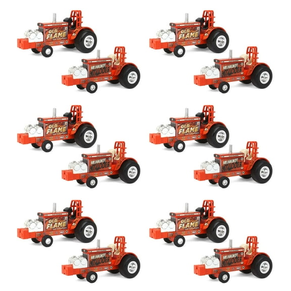 ERTL Sealed Case of 12 1/64 Allis Chalmers "Old Flame" & "Milwaukee Mudder" Pulling Tractors 37958A