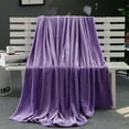 thumbnail image 1 of ERTUTUYI Soft Warm Solid Warm Micro Plush Blanket Throw Rug Sofa Bedding Purple, 1 of 7