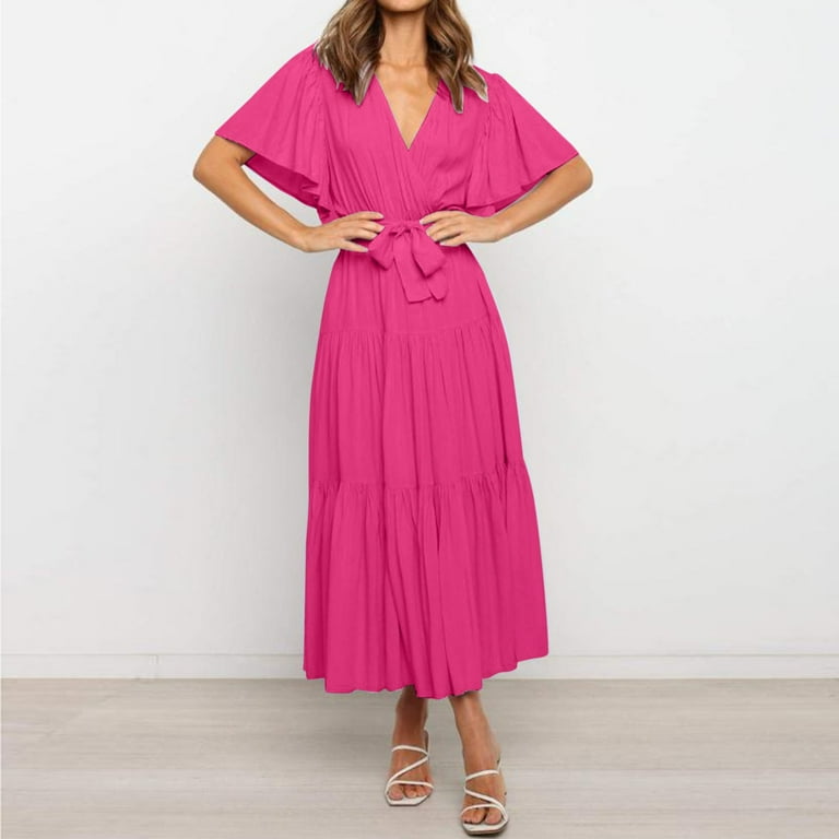 Sexy Wrapped Short Sleeve Dress