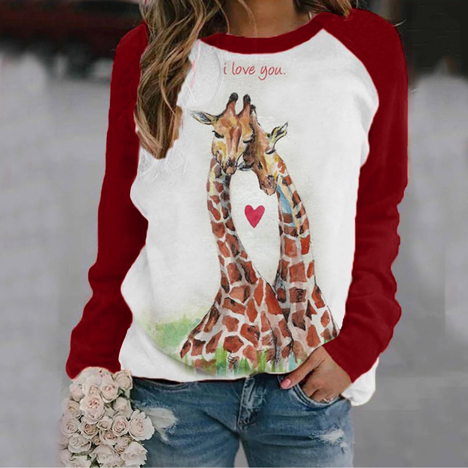 Buy Giraffe Long Sleeve Shirt for Women - UNI-T Black / XXL