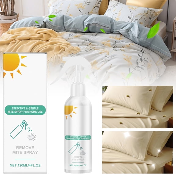 ERTZAE 120ml Herbal Mite Repellent Spray,dust mite killer,natural mite repellent,bedding mite spray,carpet mite control,furniture mite remover,quick dry mite spray,indoor mite treatment