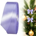 thumbnail image 1 of ERTZAE 2.5Cm Solid Satin Craft Ribbon,Christmas Gift Wrapping Ribbon,Floral Bouquet Accent,Wedding Decor Ribbon,Party Invitation Decoration Ribbon,Sewing Fabric,Handmade Bow Supply 24Yard Purple, 1 of 5