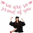 thumbnail image 1 of ERTZAE 2026 Graduation Banner,High School Graduation Decor,Happy Graduation Photo Prop,Grad Party Decorations,Pink Glitter "We Are So Proud Of You" Graduation Banner 3m,2026 Garland for Party Decor, 1 of 7