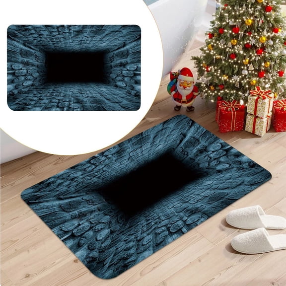 ERTZAE 3D Optical Illusion Rug,Non-Slip 3D Trap Rug Door Entrance Mat,15.74X23.62In 3D Vortex Visual Illusion Carpet,Modern Decor Rug For Living Room Bedroom Office,3D Illusion Floor Mat,Vortex Rug