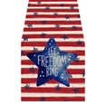 thumbnail image 1 of ERTZAE 4Th Of July Table Runner,47" Let Freedom Ring Patriotic Table Runner,Americana Kitchen Dining Decoration For Home Party Decor,Red White Blue Independence Anniversary Memorial Day Party Supply, 1 of 8